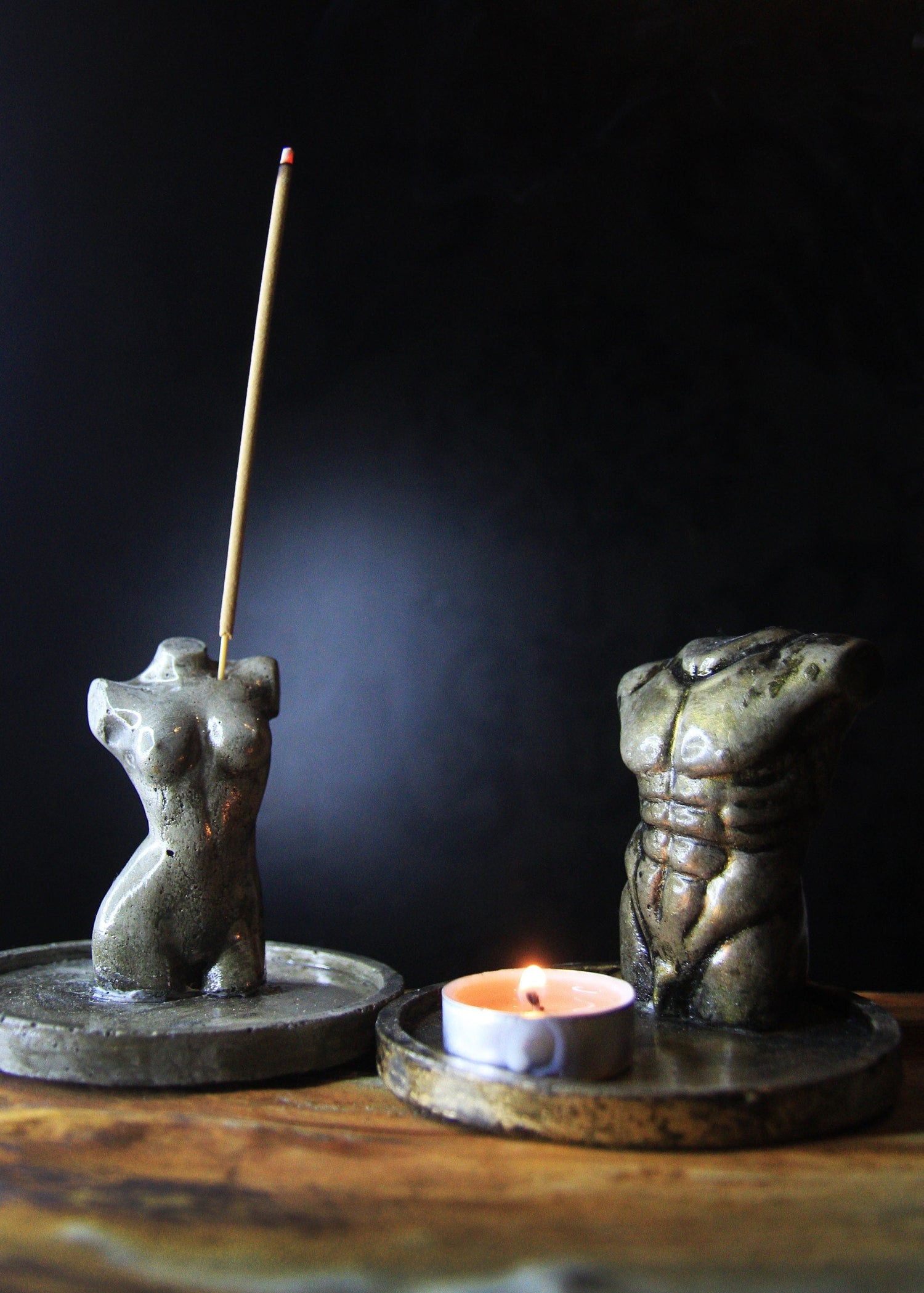 candles, incense stick holders