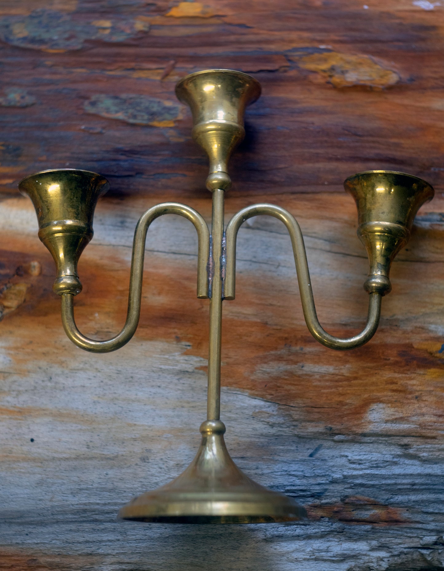 set of 2 Vintage bronze candlestick