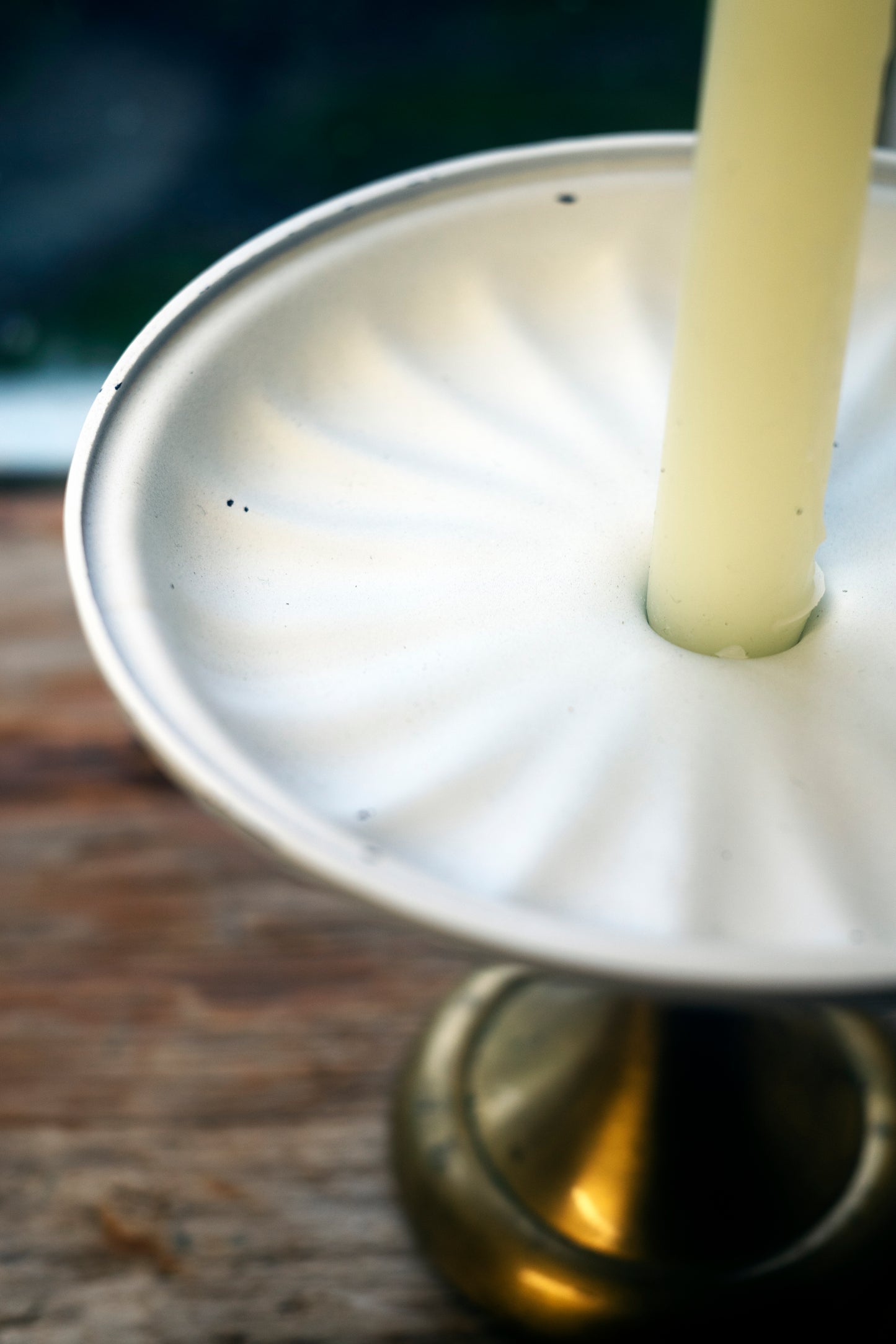 Candlestick Holders, Solid Brass & White paint, Vintage Candlestick in Brass