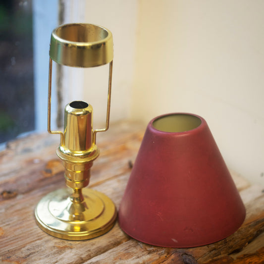 Vintage brass candle holder lamps