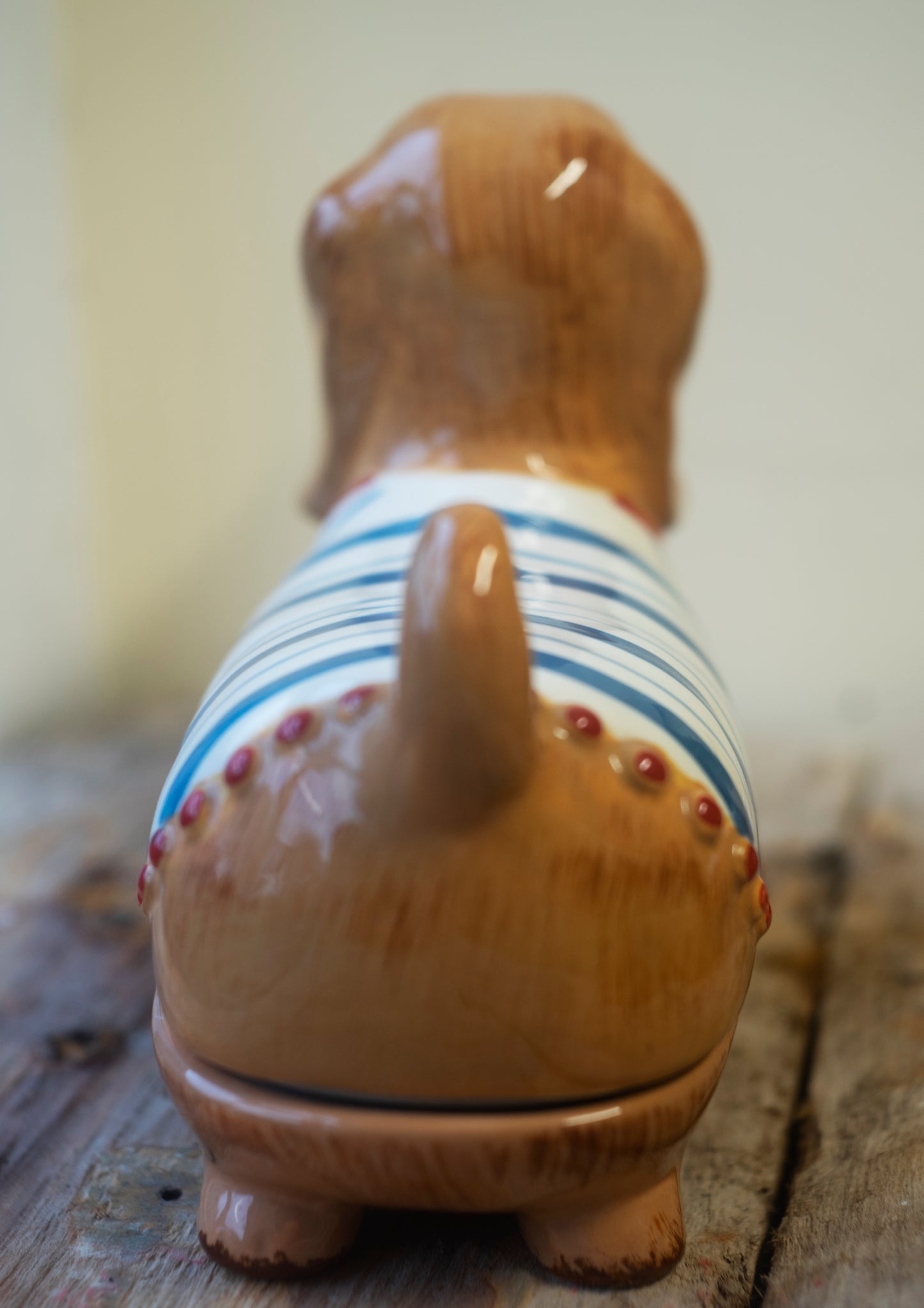 Dachshund butter dish