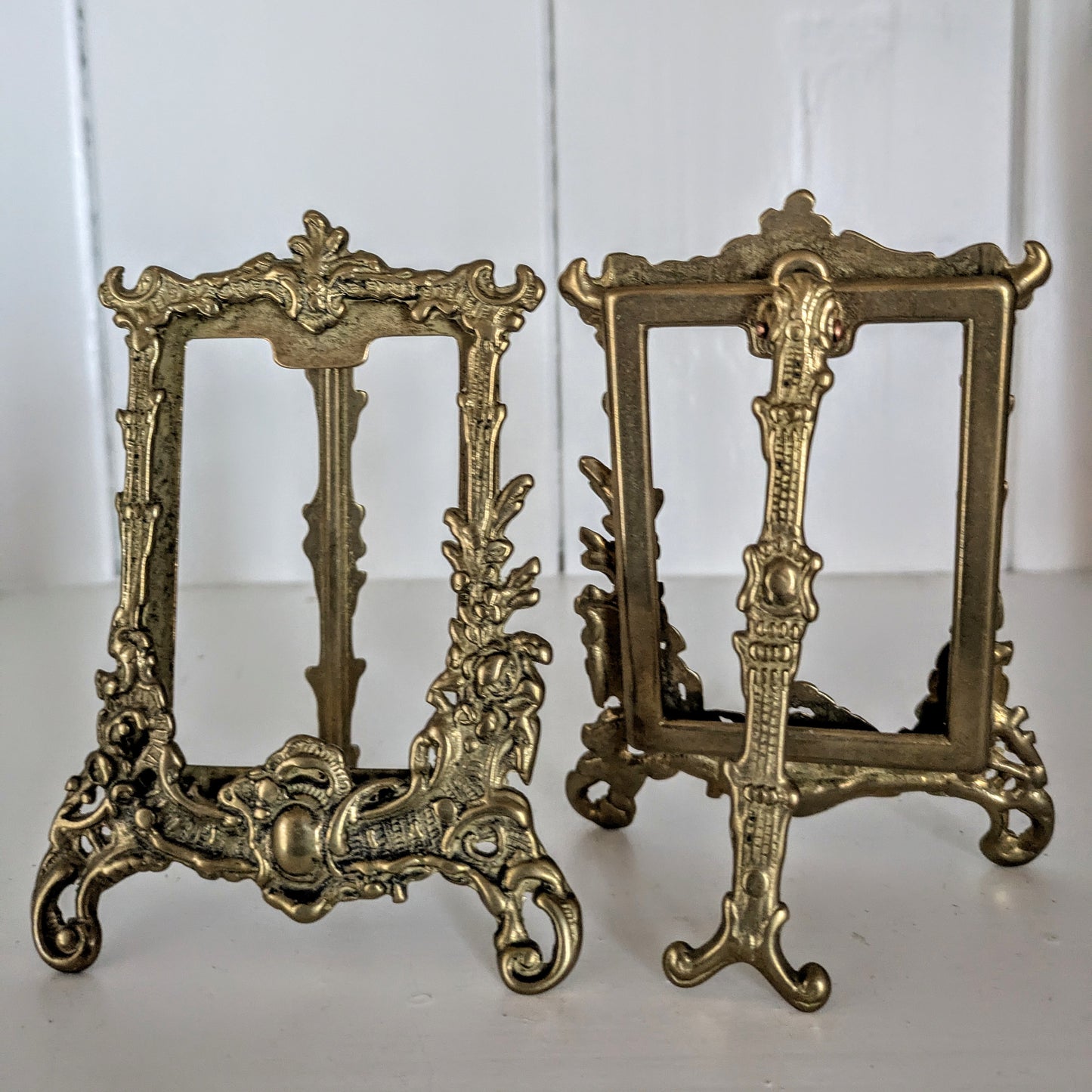 Vintage brass photo frame in Edwardian-style