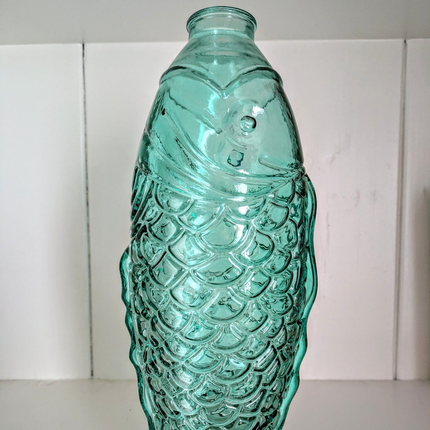 retro Fish glass bottle