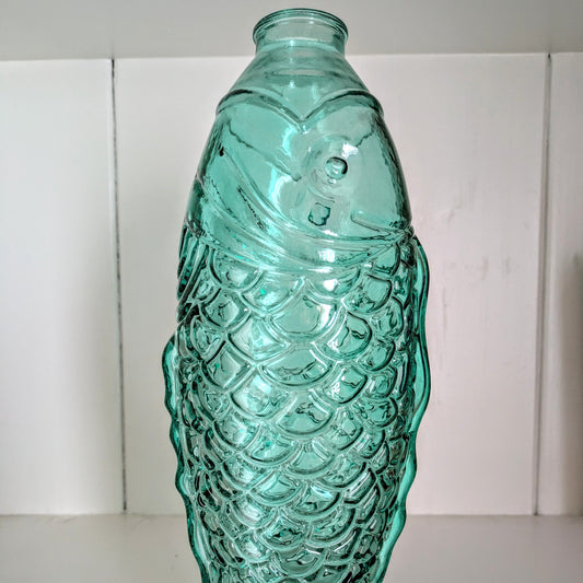 retro Fish glass bottle