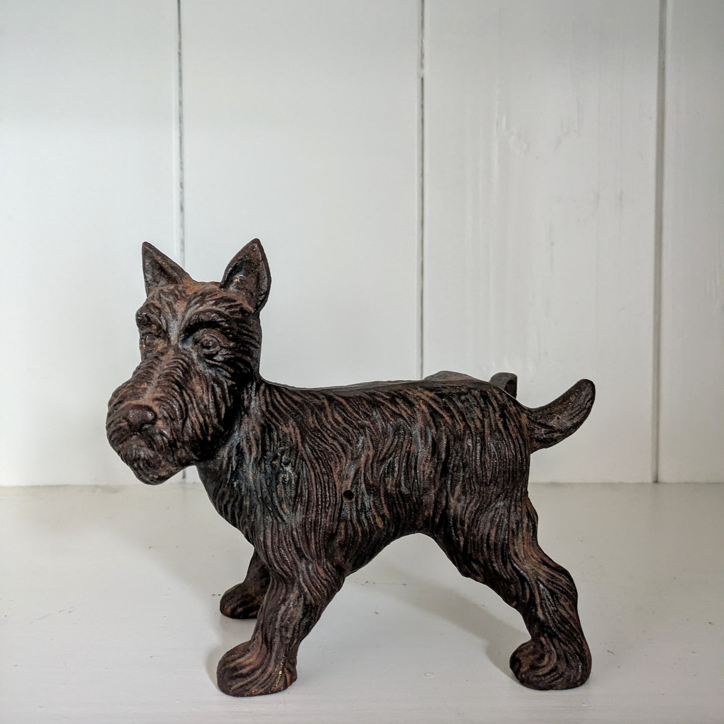 Vintage Cast Iron Scottie Dog Doorstop | Heavy Dog Doorstop | Dog Door Stop