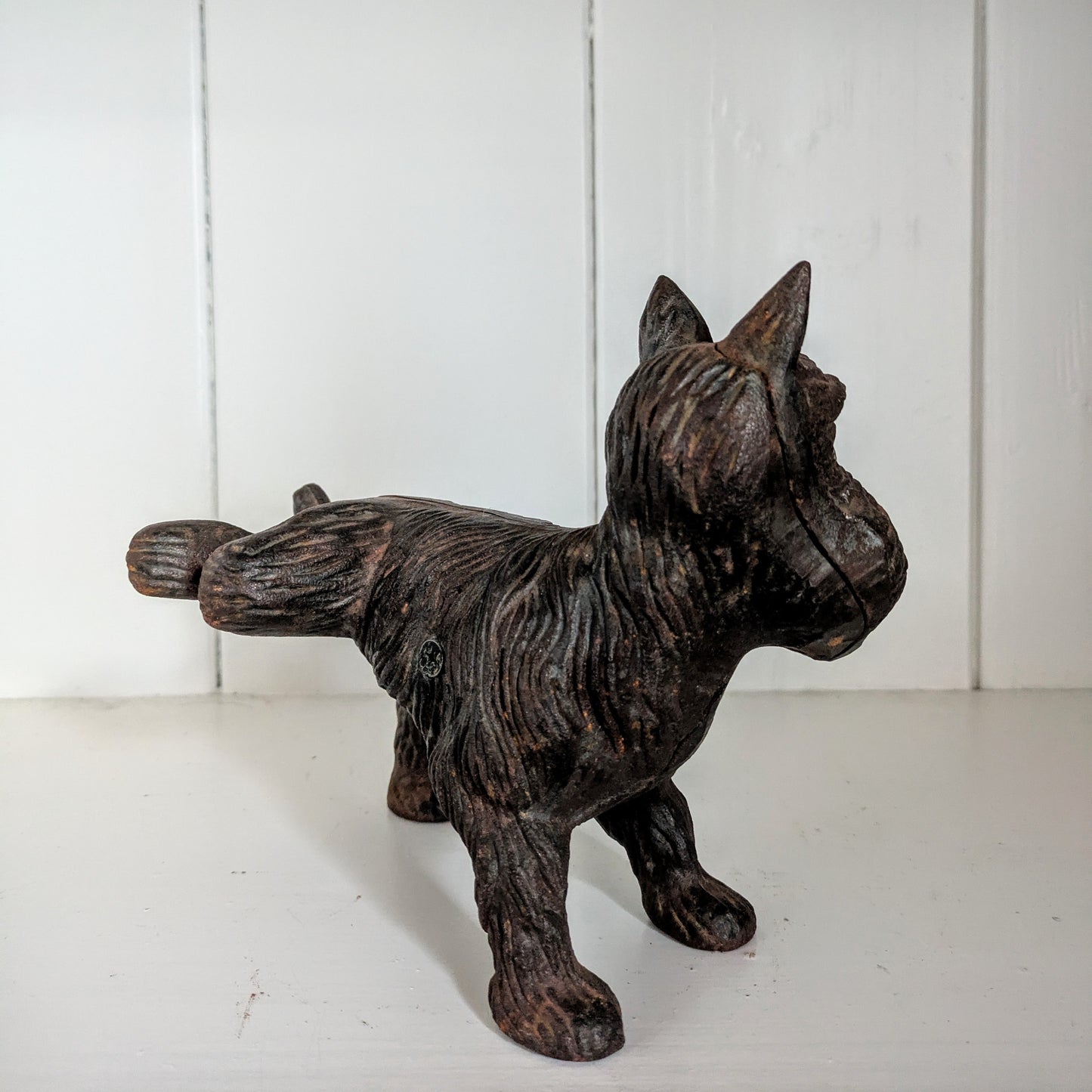 Vintage Cast Iron Scottie Dog Doorstop | Heavy Dog Doorstop | Dog Door Stop