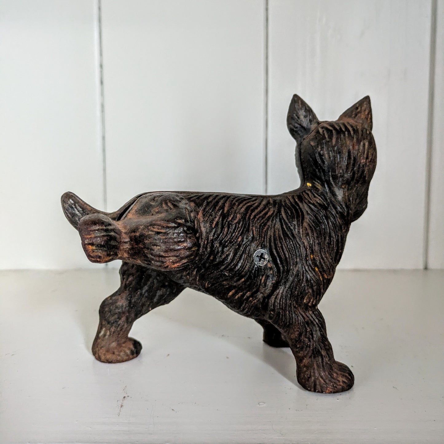 Vintage Cast Iron Scottie Dog Doorstop | Heavy Dog Doorstop | Dog Door Stop