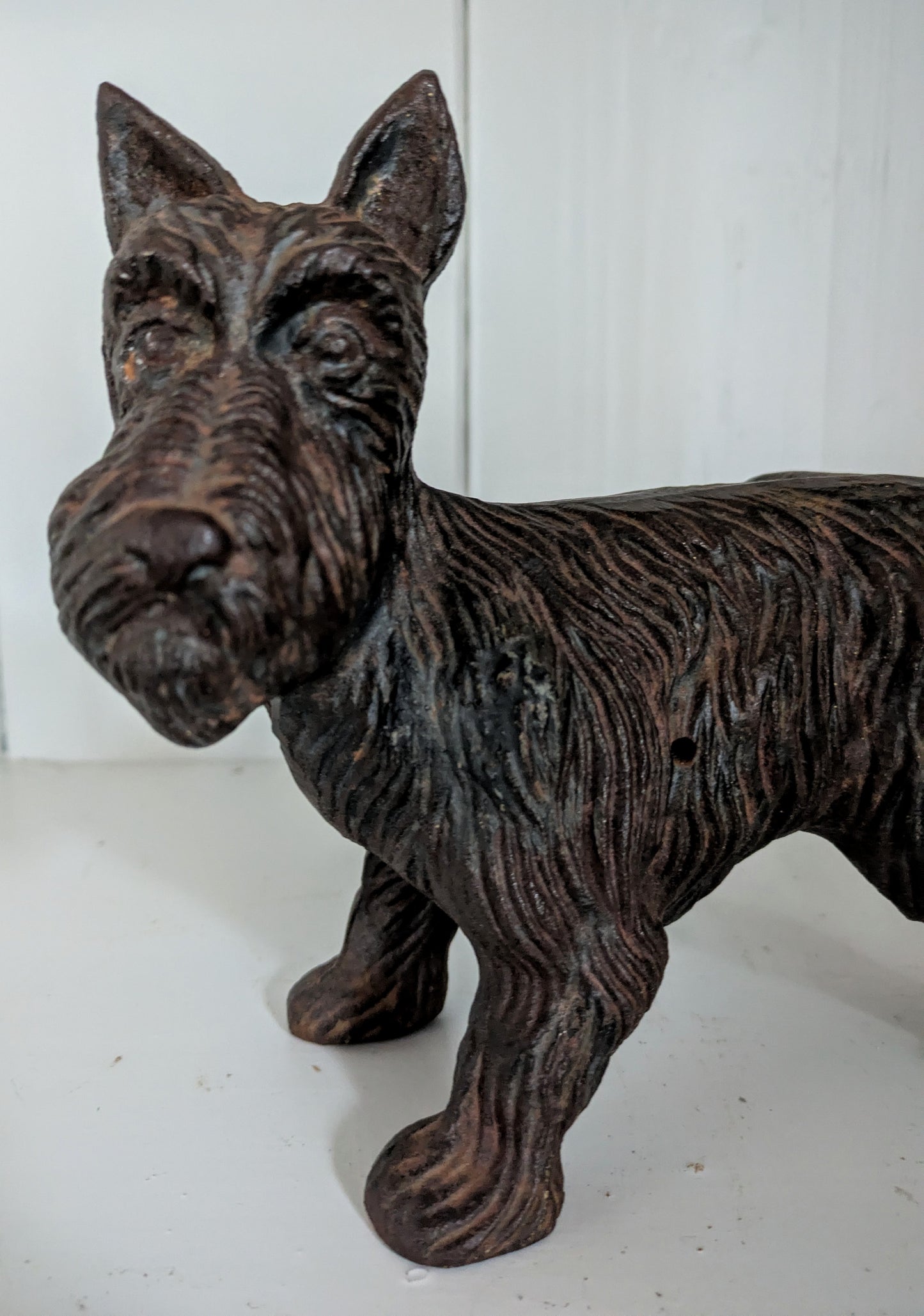 Vintage Cast Iron Scottie Dog Doorstop | Heavy Dog Doorstop | Dog Door Stop