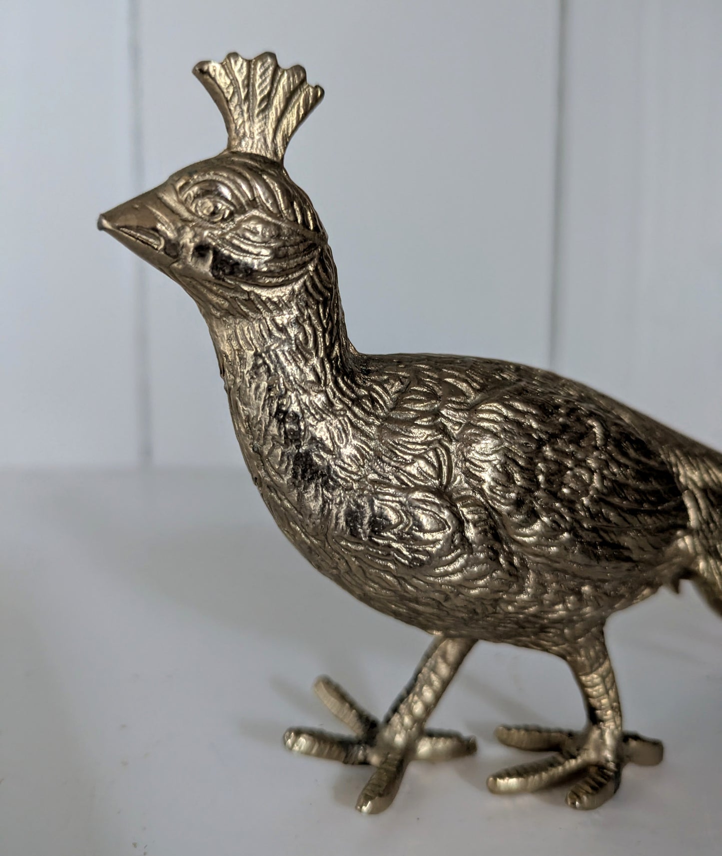 Vintage Silver Plated Peacock Figurines