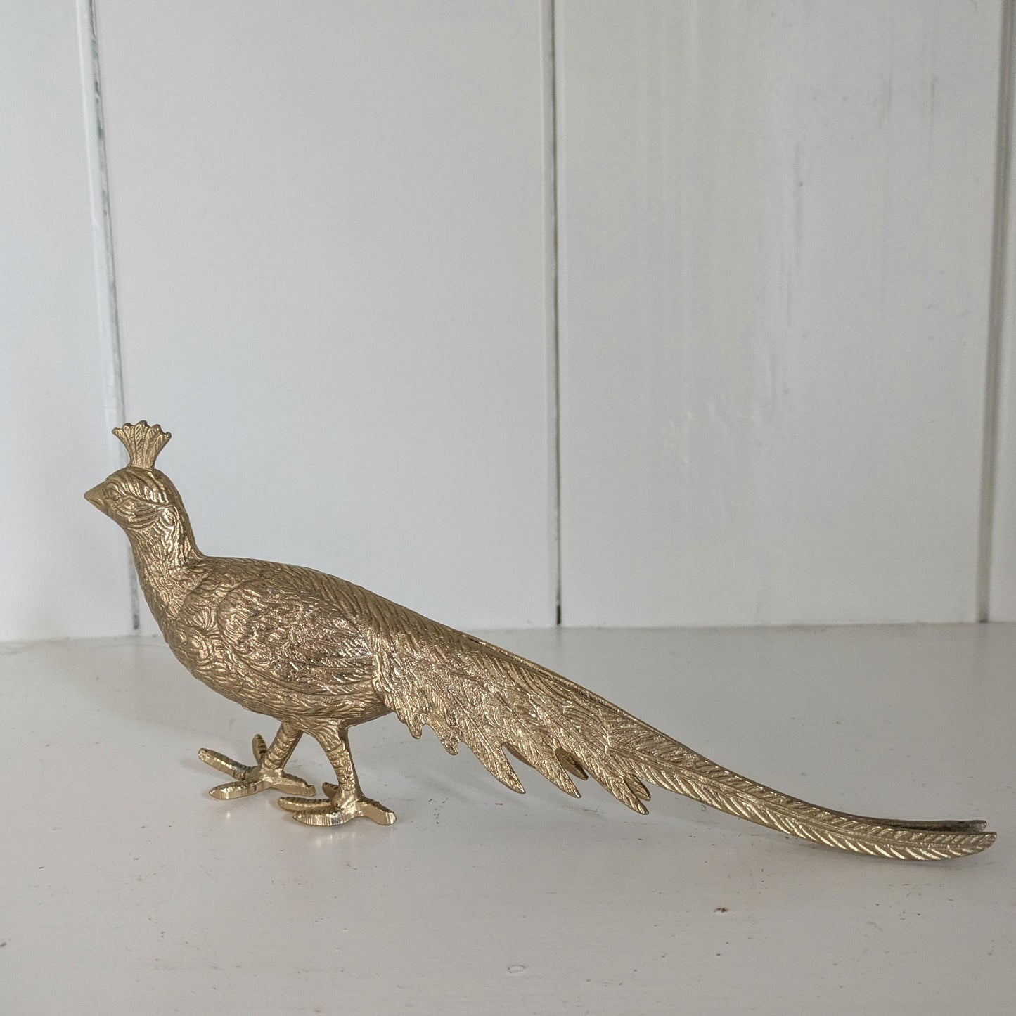 Vintage Silver Plated Peacock Figurines