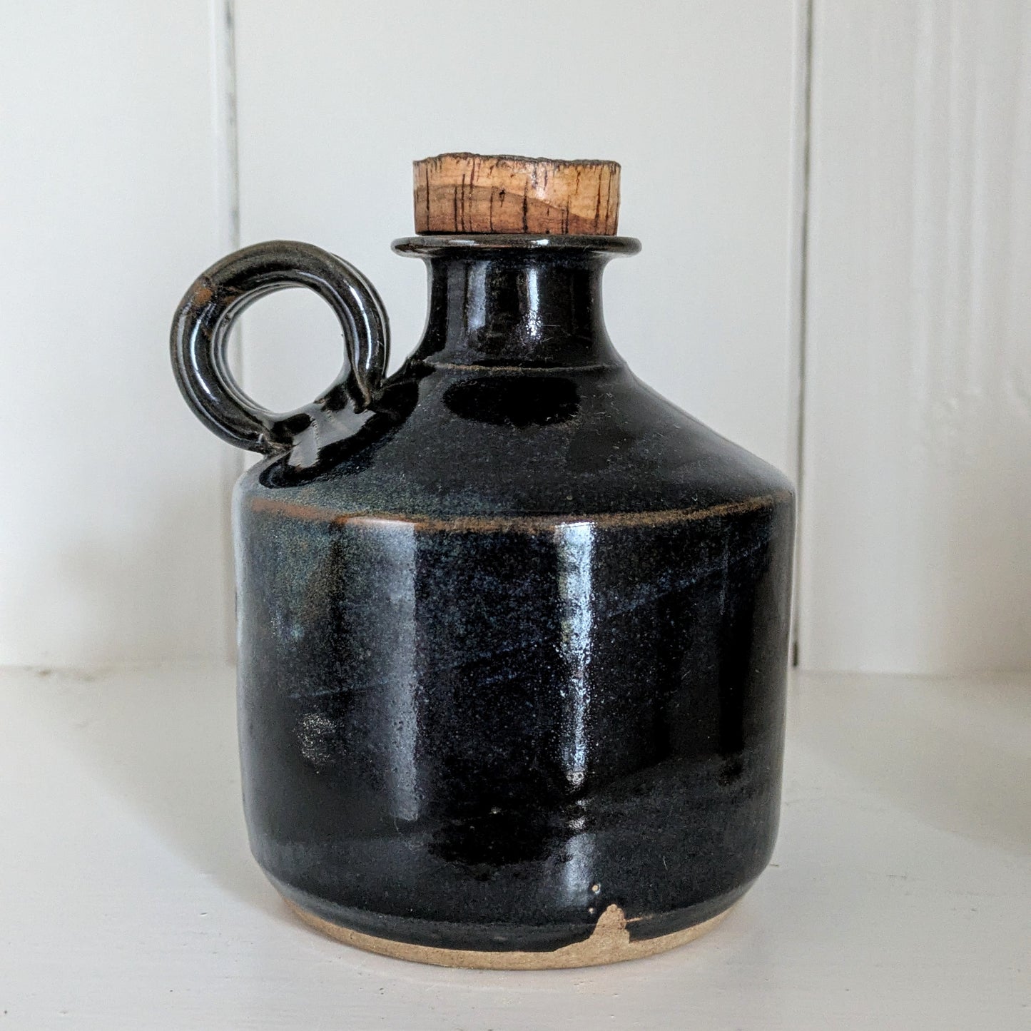 Vintage Stoneware Jug Bottle and two mug "Donnelly River Wines" Rustic Farmhouse Decor