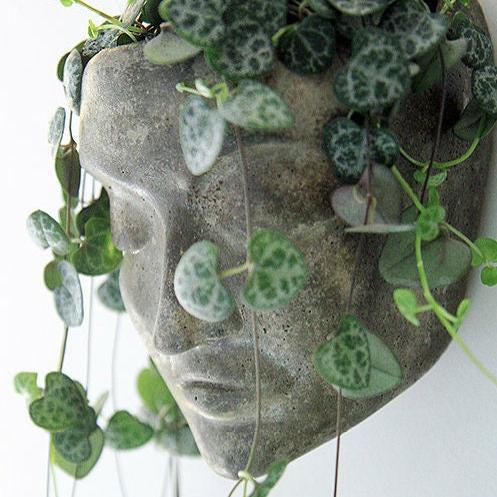 Woman Face wall hanging planter Feminine face planter wall, face planter wall, wall planter, wall pot for plants, face planter,