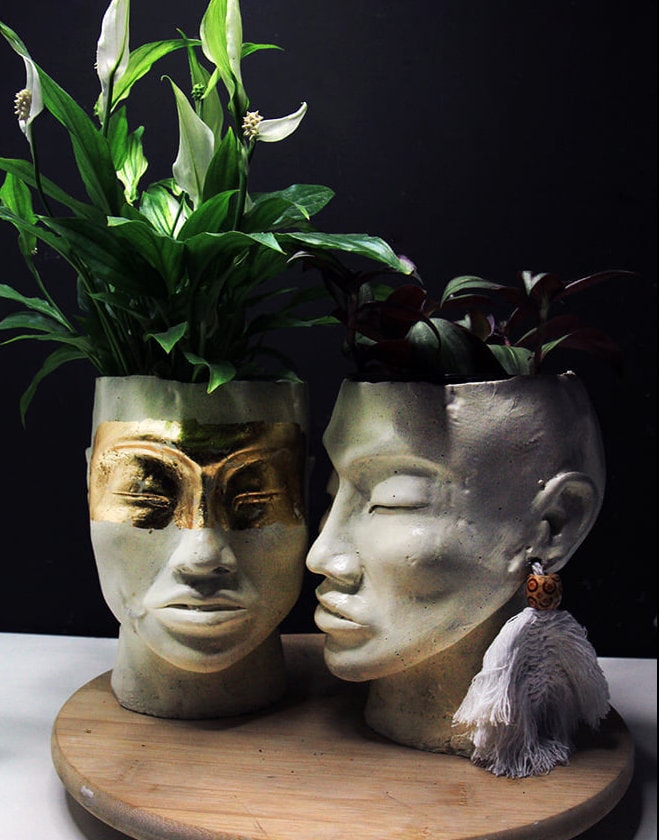 Human Face Shaped Flower Pot