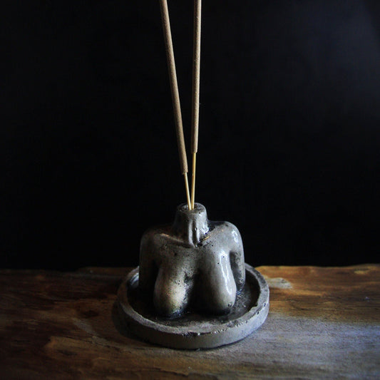 breast Incense Holder | Incense holder | Round Incense Holder | woman torso Shape Incense Holder | Concrete incense holder | scandi decor