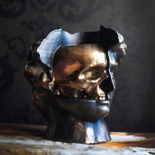 Skull David Concrete Head Planter / Male Head Planter / Concrete Head Planter / Flower Pot David Statue