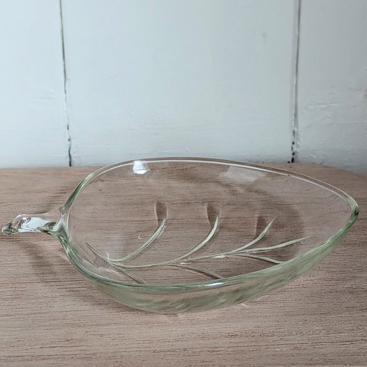 Leaf Shaped Trinket Dish Clear